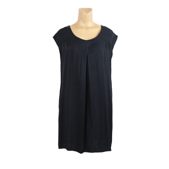 Slacks & Co. Black Front Pleat Mini Dress - Picture 1 of 15
